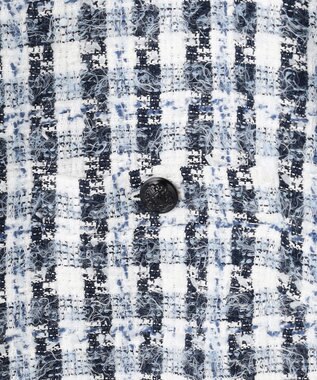 BEIGE， BERYL / ファンシーツイードノーカラージャケット Navy Mix