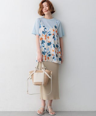 23区 【先行予約】カラーリリープリント キャミソールブラウス ベージュ系