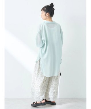 earth music&ecology ウ゛ィンテージボタンフロントポケットシャツ Light Green