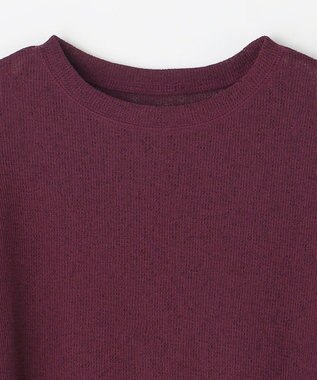 ANY L シアーワッフルロングスリーブTシャツ ワイン