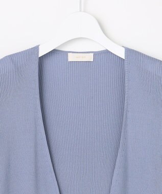 ANY SIS リブショートレングス カーディガン ブルー