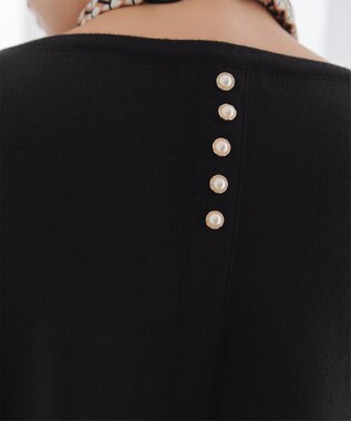 Tiaclasse 【洗える】ギャザーフレアニットチュニック ブラック