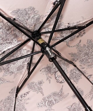 AURORA Beaurance（ビューランス）オリジナルプリント雨傘（折り畳みミニ傘） グレイッシュピンク