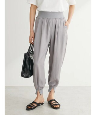 Green Parks ・ｆｕｒｒｙ　ｒａｔｅ　リブキリカエジョガーパンツ Light Gray