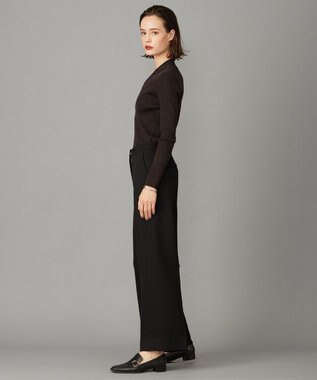 ICB 【洗える】エクストラファインメリノ Vネックプルオーバー バーントブラウン系