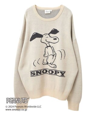 CRAFT STANDARD BOUTIQUE 【PEANUTS】クルーネックニット Ivory