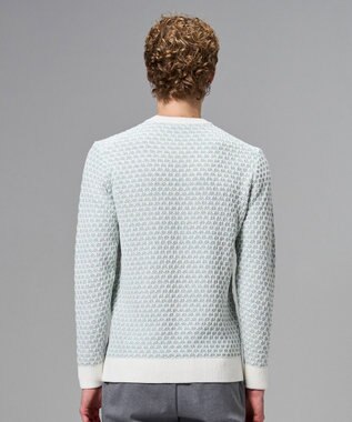 JOSEPH HOMME チャンディーガルジャガード　クルーネックニット スモーキーグリーン系