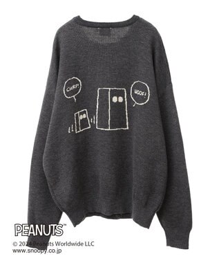 CRAFT STANDARD BOUTIQUE 【PEANUTS】クルーネックニット Black