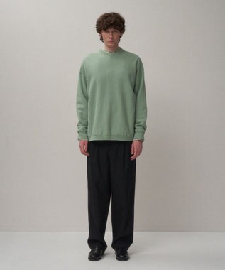 ATON NATURAL DYED URAKE | オーバーサイズスウェットシャツ - UNISEX 060  GREEN