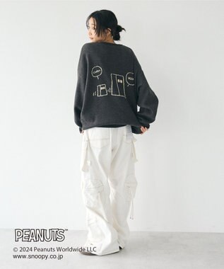 CRAFT STANDARD BOUTIQUE 【PEANUTS】クルーネックニット Black