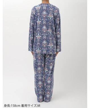 WACOAL パジャマ 長袖 長ズボン 綿100%(本体) ミントン レディース NDX541 /ワコール コン