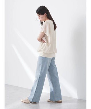 earth music&ecology シアードッキングドルマンブラウス Ivory