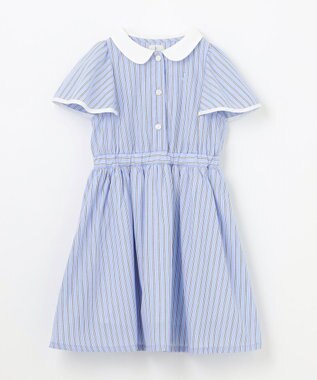 組曲 KIDS 【110-140㎝】サマーストライプ ワンピース サックスブルー系1