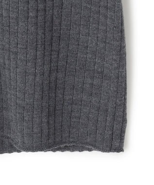 ICB 【洗える】エクストラファインメリノリブ ヘンリーネック プルオーバー ミディアムグレー系