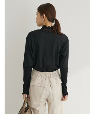 Green Parks ・ｎｏｖｅｍ９　リブ×シアーハイネック Black