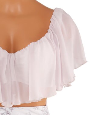 San-ai Resort（三愛水着楽園） 【2025年新作】軽い着け心地でしっかり盛れる【楽盛り水着】　ワンショルフリルワイヤービキニ　9M【San-ai Resort（サンアイリゾート）】 ピンク