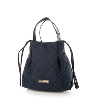 LA BAGAGERIE ドローストリング×キルト2WAYトート SSサイズ ネイビー