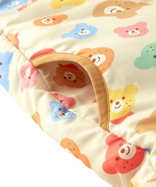 MIKI HOUSE HOT BISCUITS 【70-100cm】 カラフルビーンズ 総柄中綿ジャンプスーツ マルチカラー