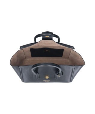 INTER-CHAUSSURES 【CHRISTIAN VILLA】レザーワイドハンドバッグ ブラック