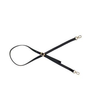 INTER-CHAUSSURES 【CHRISTIAN VILLA】レザーワイドハンドバッグ ブラック