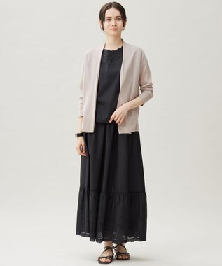 自由区 【接触冷感・UVケア・洗える】ファンクショナル カーディガン サンドベージュ