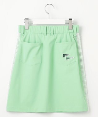 23区GOLF 【WOMEN】【ストレッチ】バックドビー×メッシュロゴスカート ライトグリーン系