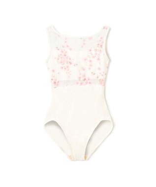 Chacott 【MAY NAGAHISA】ノースリーブレオタード ホワイトプリント