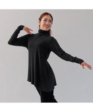 Chacott ノーソーイングニットコンビTシャツ ブラック