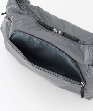 LA BAGAGERIE メタリックドロストポケット　ショルダーバッグ グレー