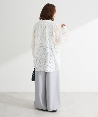 Green Parks ・ＥＬＥＮＣＡＲＥ　ＤＵＥ　総レースブラウス Sax