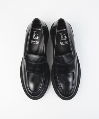 BONTRE 【LucaGrossi/ルカグロッシ】厚底コインローファー/G815M-UA ブラックスムース