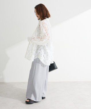 Green Parks ・ＥＬＥＮＣＡＲＥ　ＤＵＥ　総レースブラウス Sax