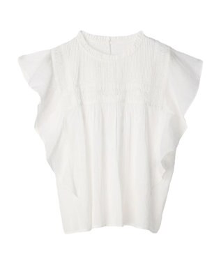 Green Parks Ｉ　フリルノースリーブブラウス Off White