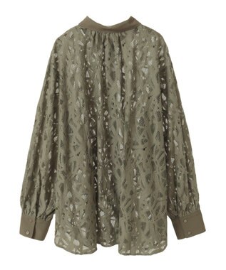 Green Parks ・ＥＬＥＮＣＡＲＥ　ＤＵＥ　総レースブラウス Sax