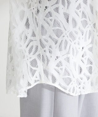 Green Parks ・ＥＬＥＮＣＡＲＥ　ＤＵＥ　総レースブラウス Sax