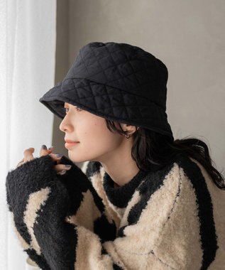 WEGO キルティングバケットハット ブラック