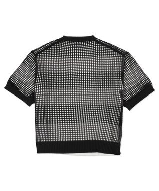 WEGO 【３点SET】アンサンブルメッシュニットプルオーバー（SS） ブラックボーダー