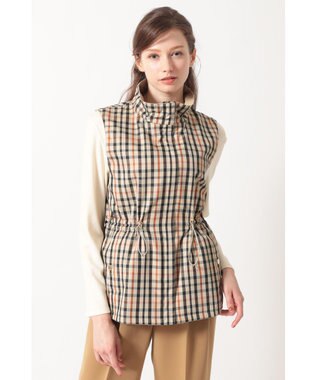 DAKS リバーシブル ハウスチェックベスト ベージュ