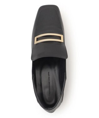 23区 スクエアトゥ ローファー ブラック系