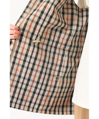 DAKS リバーシブル ハウスチェックベスト ベージュ