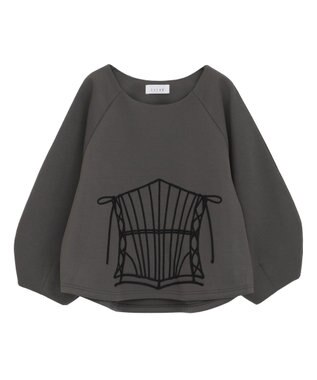 Green Parks ■ESCAR コルセットコード刺繍プルオーバー