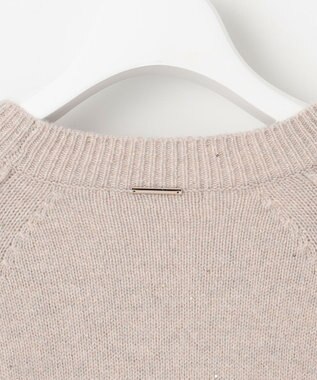 自由区 S 【カタログ掲載】ウールカシミヤブレンドスパンコールラグランスリーブ ニット ベージュ