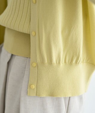 YECCA VECCA 【マシンウォッシャブル】カーディガン Yellow