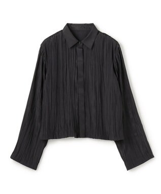 uncrave マシーンプリーツ シャツ ブラック