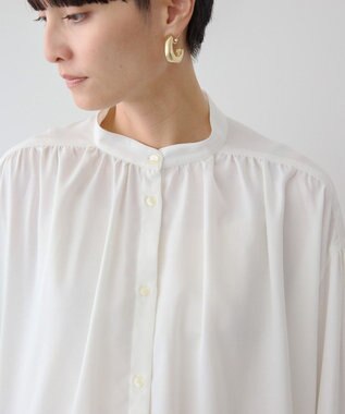 AMERICAN HOLIC ＳＥＴ　イージーケアギャザーシャツ＋ニットベスト Off White