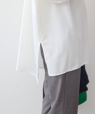 AMERICAN HOLIC ＳＥＴ　イージーケアギャザーシャツ＋ニットベスト Off White