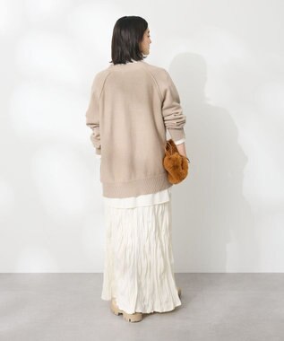 CRAFT STANDARD BOUTIQUE アウトリンキングニットカーディガン Gray Beige