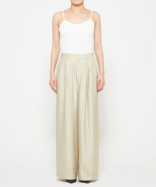 uncrave 【新色追加！】フィブリルシャンブレー ワイドパンツ ライトベージュ