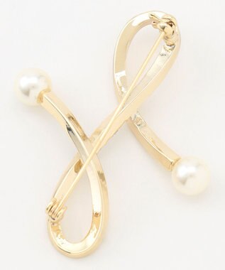 組曲 ウェーブラインブローチ ゴールド系