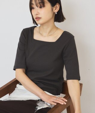 AMERICAN HOLIC スクエアネック5分袖プルオーバー